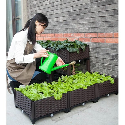 Boîtes augmentées en plastique écologiques respirables de planteur pour planter la jeune plante