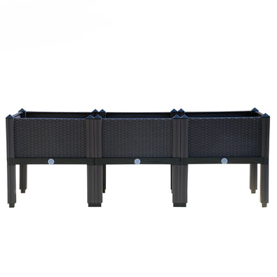 boîtes rectangulaires en plastique de planteur de la longueur pp de 120cm grandes avec des jambes