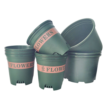 Pots en plastique en plastique de 1 de gallon vert antirouille de fleur de pots usine de pépinière 13cm haut