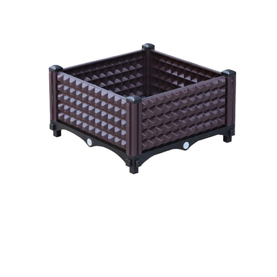 Le planteur augmenté en plastique de conception de rotin enferme dans une boîte 40*40*26CM extérieurs décoratifs