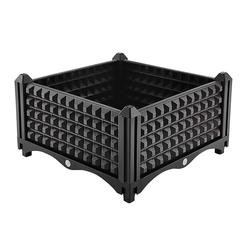 Le planteur augmenté en plastique de conception de rotin enferme dans une boîte 40*40*26CM extérieurs décoratifs