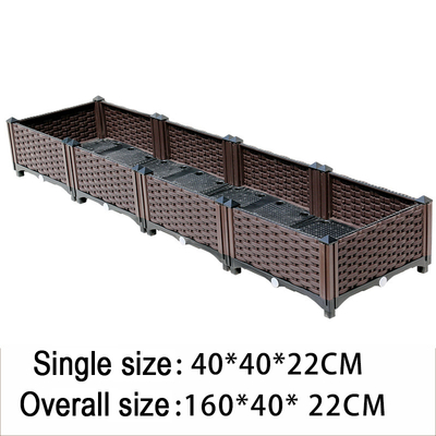 Boîtes en plastique rectangulaires de fleur de crèche contemporaine avec la longueur des roues 120cm