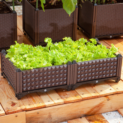 Boîtes augmentées en plastique écologiques respirables de planteur pour planter la jeune plante