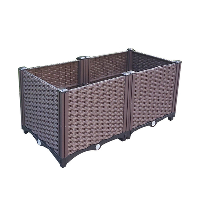 Boîte en plastique de planteur de rectangle de légumes de résistance de gel de boîtes en plastique drainables de culture