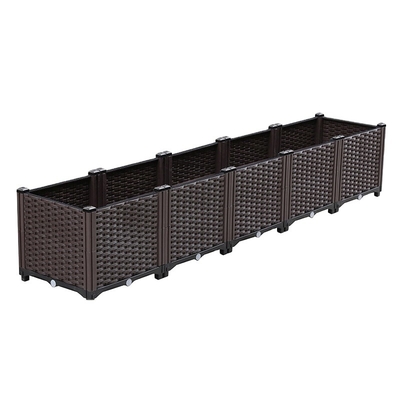 boîtes en plastique étroites de planteur de longueur de 160cm longues