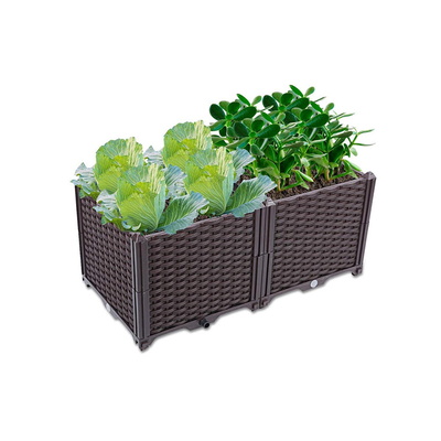 Planteurs en plastique de Veg de boîte de Logo Customized Plastic Flower Bed grands 37cm hauts