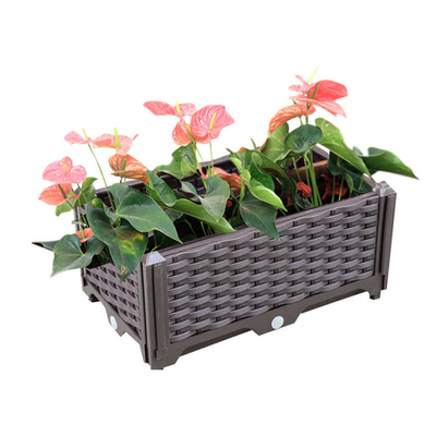 Fabricant rotin multifonctionnel en plastique bac de plantation toit jardin balcon bac de plantation de légumes extérieur combiné flo