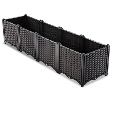 Main - boîte en plastique tissée de planteur de jardin