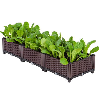 Le jardin extérieur plantant le jardin en plastique de boîte a soulevé le lit augmenté de haute qualité de jardin de lit