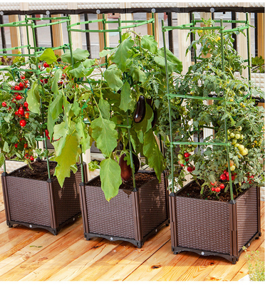 Le jardin extérieur plantant le jardin en plastique de boîte a soulevé le lit augmenté de haute qualité de jardin de lit