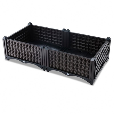 Boîte de planteur de lit de jardin augmentée par pot en plastique extérieur de haute qualité d'usine de jardin d'arrière-cour de boîte de plantation de jardin