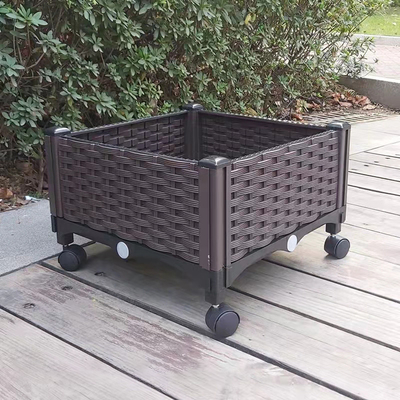Planteur en plastique d'anti terrasse de corrosion sur des roues pour la longueur des arbres fruitiers 40cm