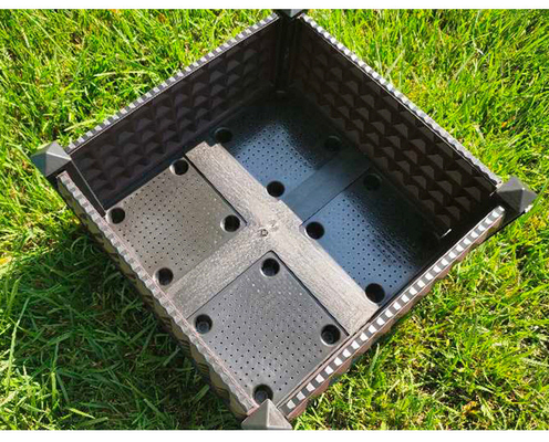 Boîtes en plastique de planteur de 50*50*27CM sur des jambes