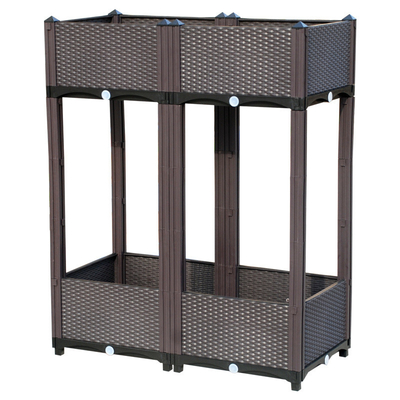 Boîte debout en plastique multicouche 120*40*67cm de planteur pour le balcon