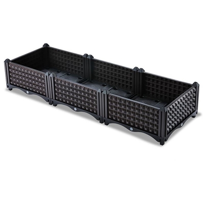 hauts lits augmentés en plastique drainables augmentés en plastique de planteur de jardin de 22cm pour des légumes