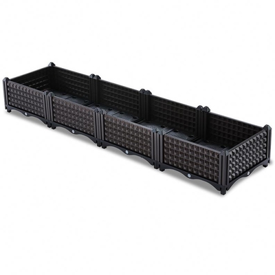 hauts lits augmentés en plastique drainables augmentés en plastique de planteur de jardin de 22cm pour des légumes