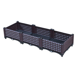 hauts lits augmentés en plastique drainables augmentés en plastique de planteur de jardin de 22cm pour des légumes