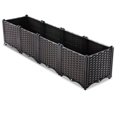 Insecte Herb Planter Box de plastique tissé par preuve boîtes en plastique de planteur de 30 pouces