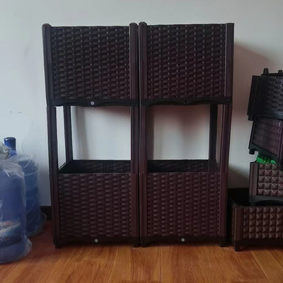 Jardin potager en plastique PVC Boîte à fleurs extérieure carrée