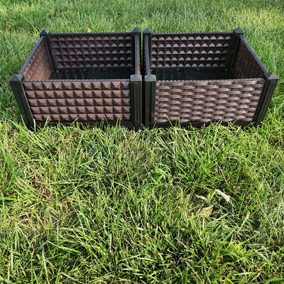 Boîtes de jardinière surélevées en plastique pour légumes et fleurs extérieurs