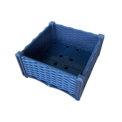 Prévention extérieure de mite de fleur de planteur en plastique rectangulaire décoratif antiusure de boîte