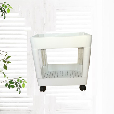 Résistance à l'usure en plastique mobile multifonctionnelle d'étagère de chariot à salle de bains